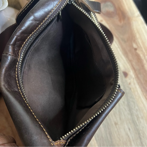 Genuine Leather Artesian crafted belt bag. Chocolate Brown. NEW - Picture 6 of 10